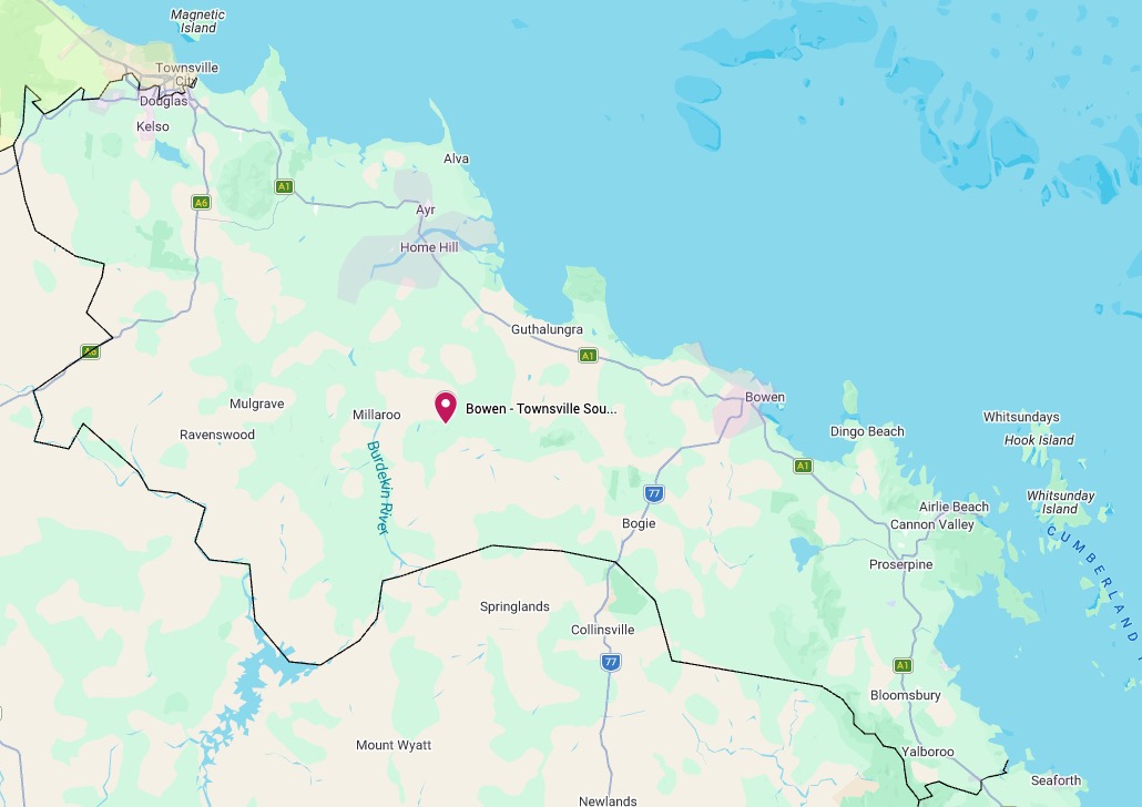 Burdekin Whitsundays service area map