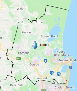 Noosa/Cooroy Water Tank Cleaning service area map