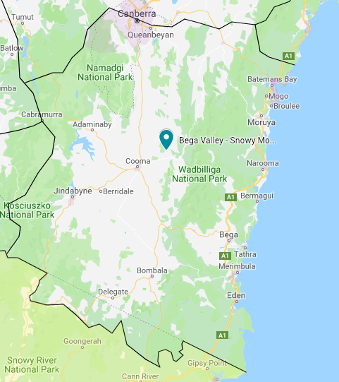 Bega Valley Snowy Monaro Water Tank Cleaning service area map