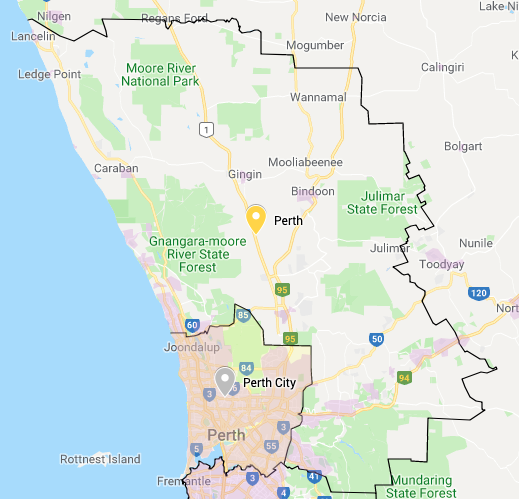 Perth Water Tank Cleaning service area map